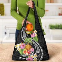 Hau'oli Makahiki Hou Grocery Bag Aloha Pineapple Tropical Vibe