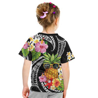 Hau'oli Makahiki Hou Kid T Shirt Aloha Pineapple Tropical Vibe LT9 - Polynesian Pride