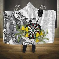 Personalised New Zealand Darts Hooded Blanket Kowhai Floral with Maori Tattoo