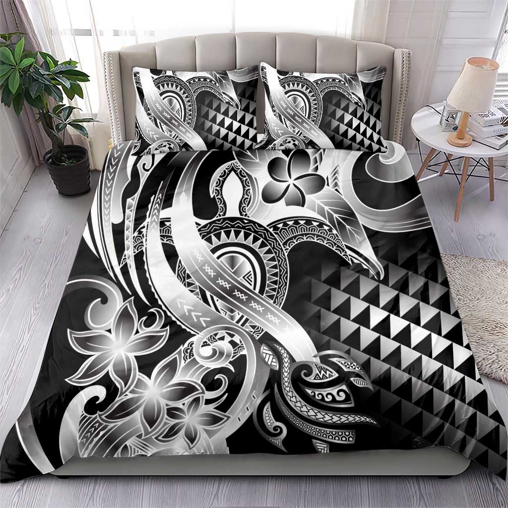 Aloha Black Tribal Honu Tattoo Bedding Set