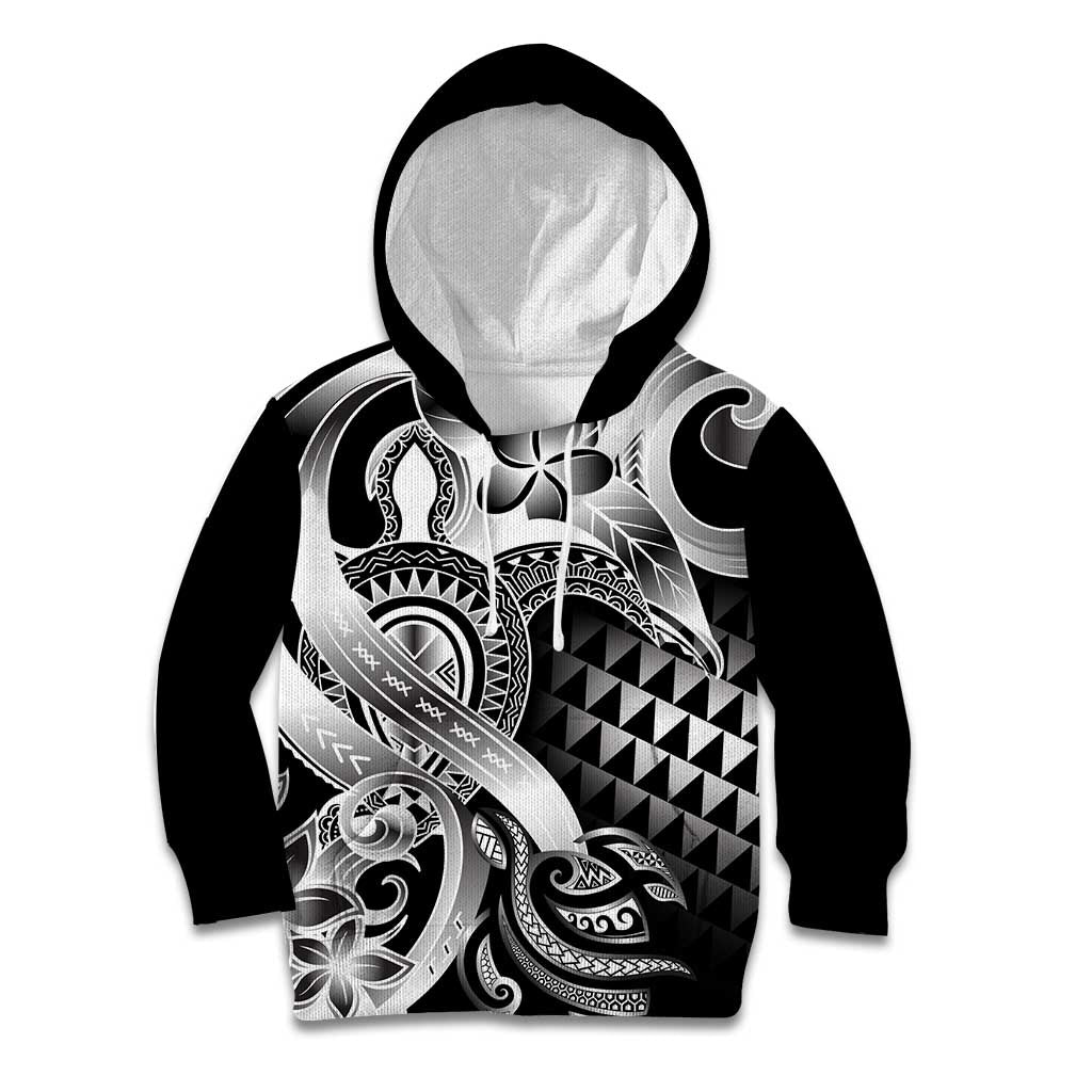 Aloha Black Tribal Honu Tattoo Kid Hoodie LT9 Hoodie Black - Polynesian Pride