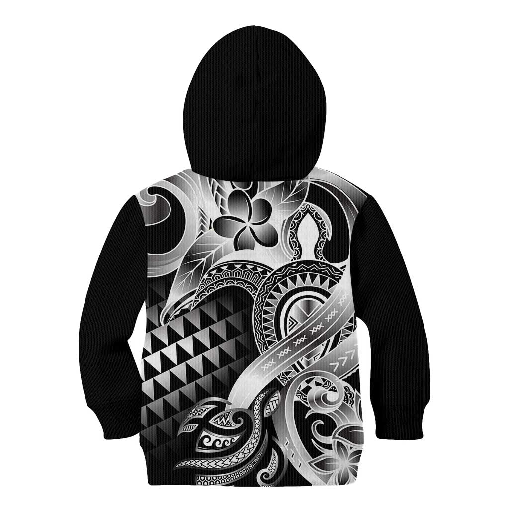 Aloha Black Tribal Honu Tattoo Kid Hoodie LT9 - Polynesian Pride