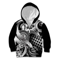 Aloha Black Tribal Honu Tattoo Kid Hoodie LT9 Zip Hoodie Black - Polynesian Pride