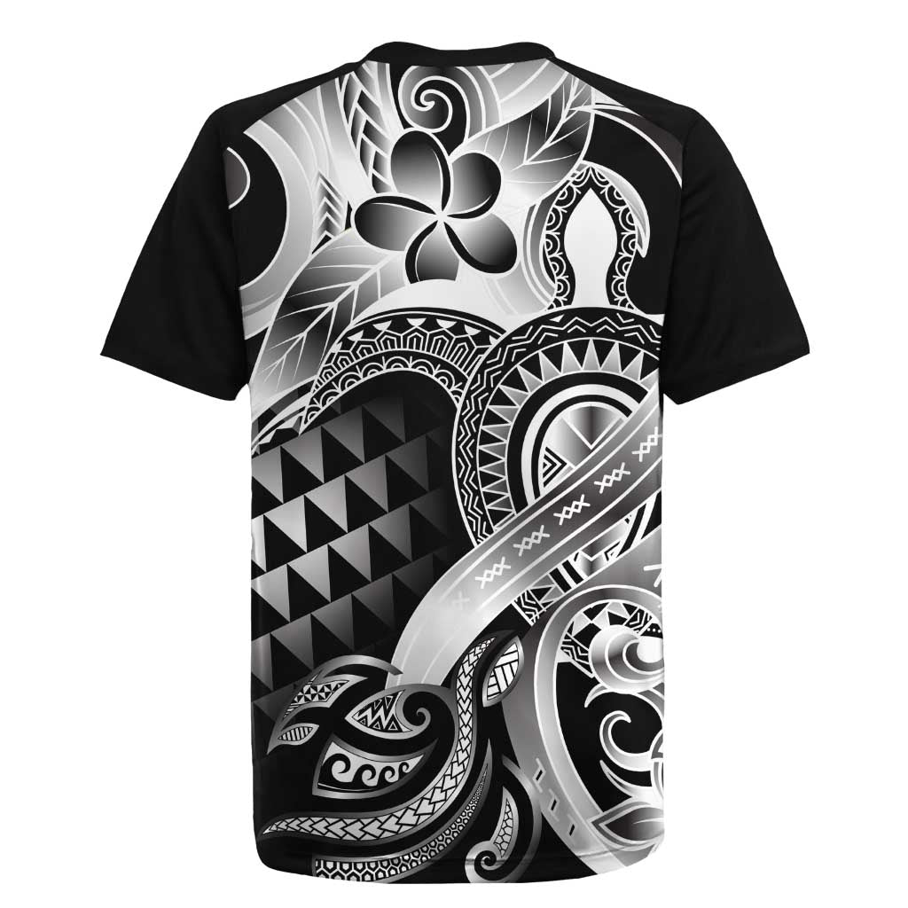 Aloha Black Tribal Honu Tattoo Rugby Jersey