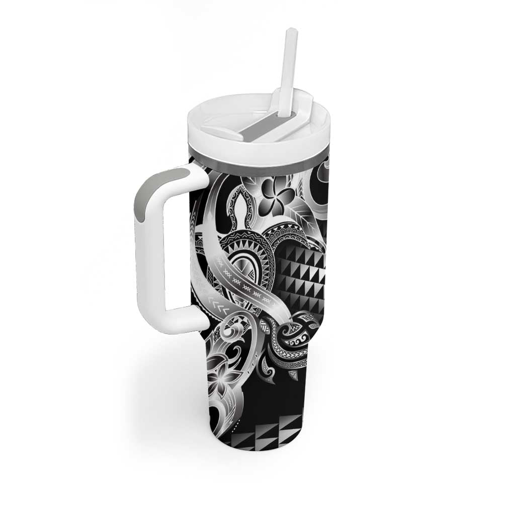 Aloha Black Tribal Honu Tattoo Tumbler With Handle