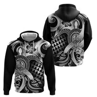 Aloha Black Tribal Honu Tattoo Zip Hoodie