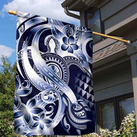 Aloha Blue Tribal Honu Tattoo Garden Flag