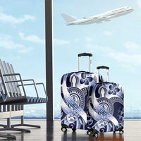 Aloha Blue Tribal Honu Tattoo Luggage Cover