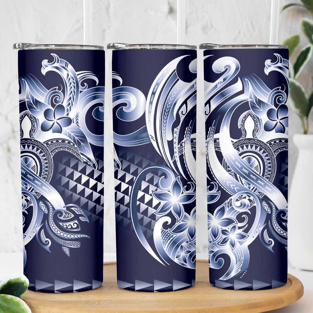 Aloha Blue Tribal Honu Tattoo Skinny Tumbler