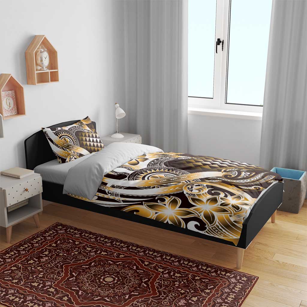 Aloha Gold Tribal Honu Tattoo Bedding Set