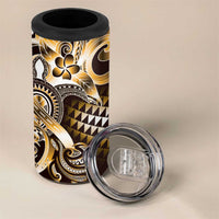 Aloha Gold Tribal Honu Tattoo 4 in 1 Can Cooler Tumbler