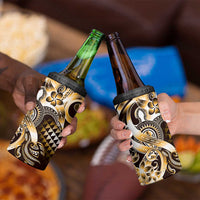 Aloha Gold Tribal Honu Tattoo 4 in 1 Can Cooler Tumbler