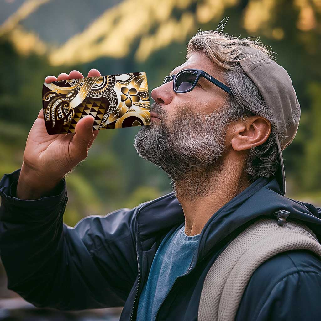 Aloha Gold Tribal Honu Tattoo 4 in 1 Can Cooler Tumbler