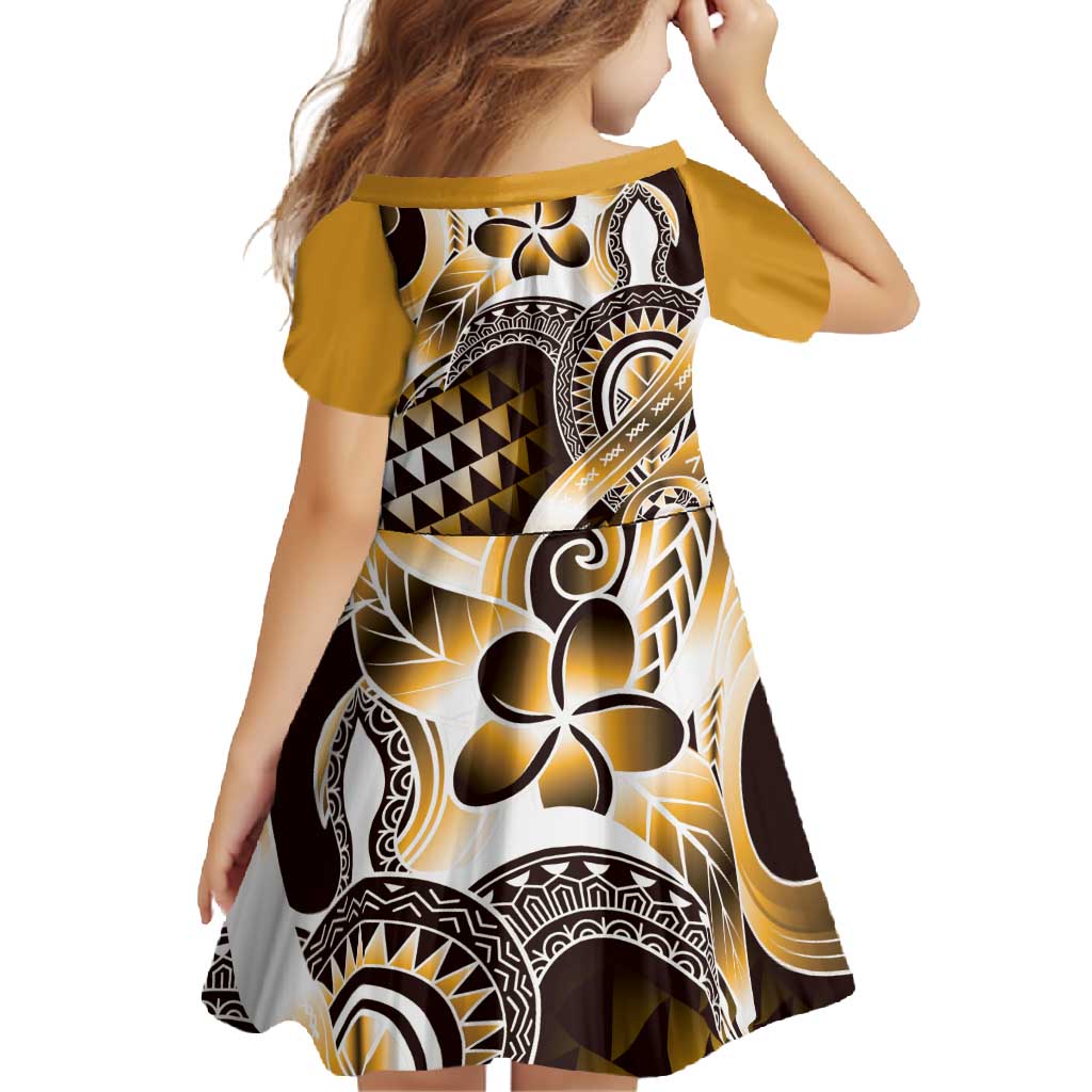 Aloha Gold Tribal Honu Tattoo Family Matching Tank Maxi Dress and Hawaiian Shirt