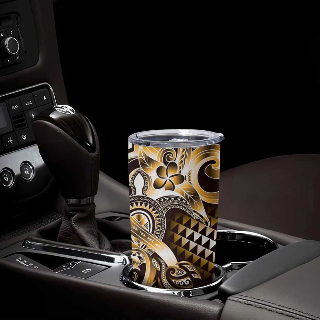 Aloha Gold Tribal Honu Tattoo Tumbler Cup