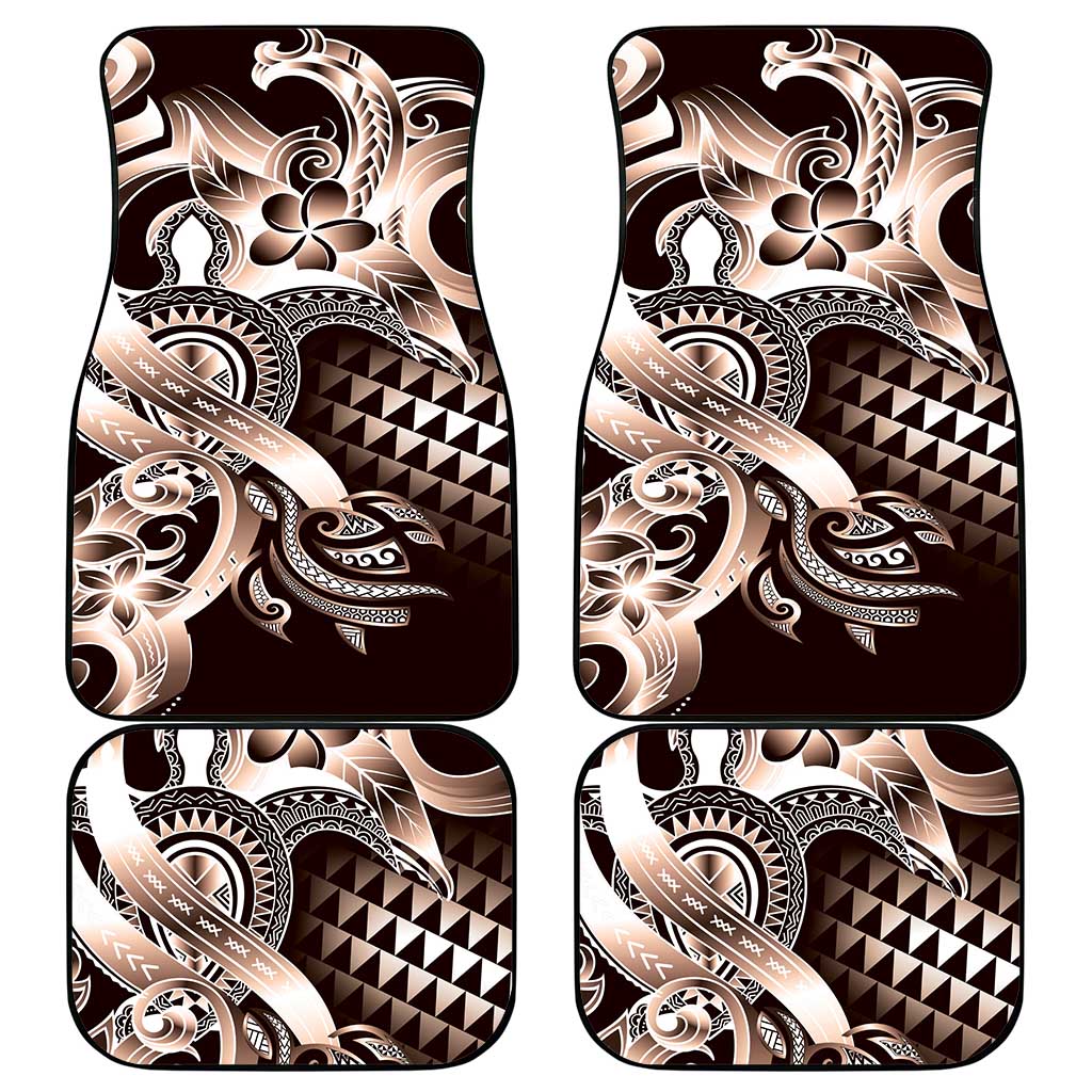 Aloha Mocha Mousse Tribal Honu Tattoo Car Mats