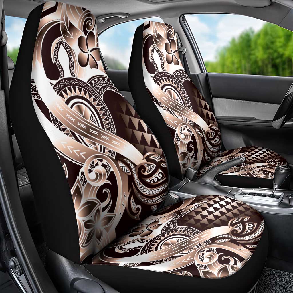 Aloha Mocha Mousse Tribal Honu Tattoo Car Seat Cover
