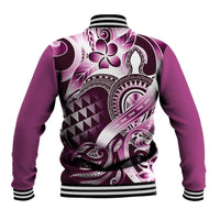 Aloha Pink Tribal Honu Tattoo Baseball Jacket