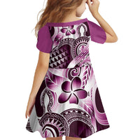 Aloha Pink Tribal Honu Tattoo Family Matching Long Sleeve Bodycon Dress and Hawaiian Shirt