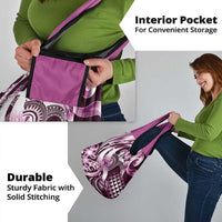 Aloha Pink Tribal Honu Tattoo Grocery Bag