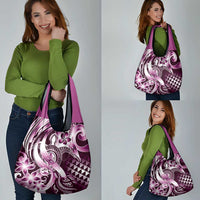 Aloha Pink Tribal Honu Tattoo Grocery Bag
