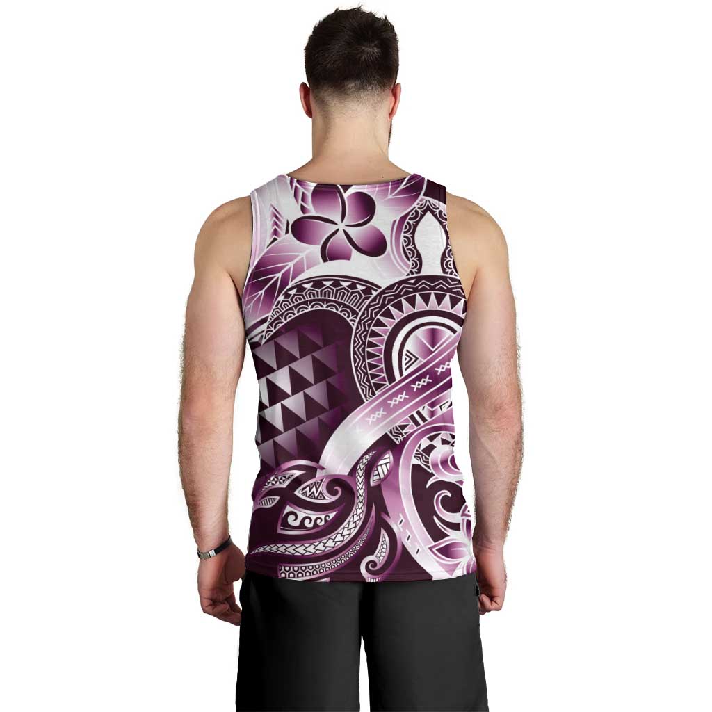 Aloha Pink Tribal Honu Tattoo Men Tank Top