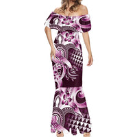 Aloha Pink Tribal Honu Tattoo Mermaid Dress