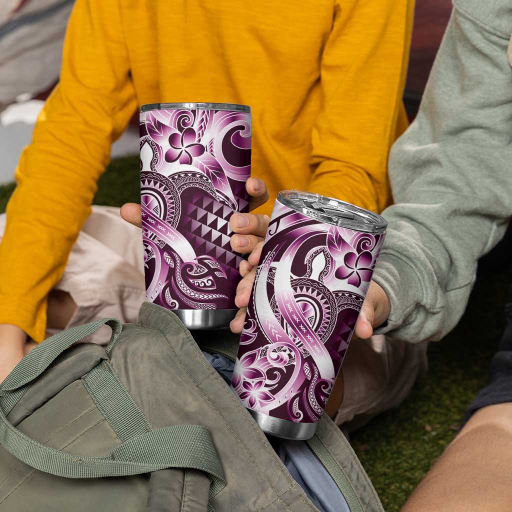 Aloha Pink Tribal Honu Tattoo Tumbler Cup