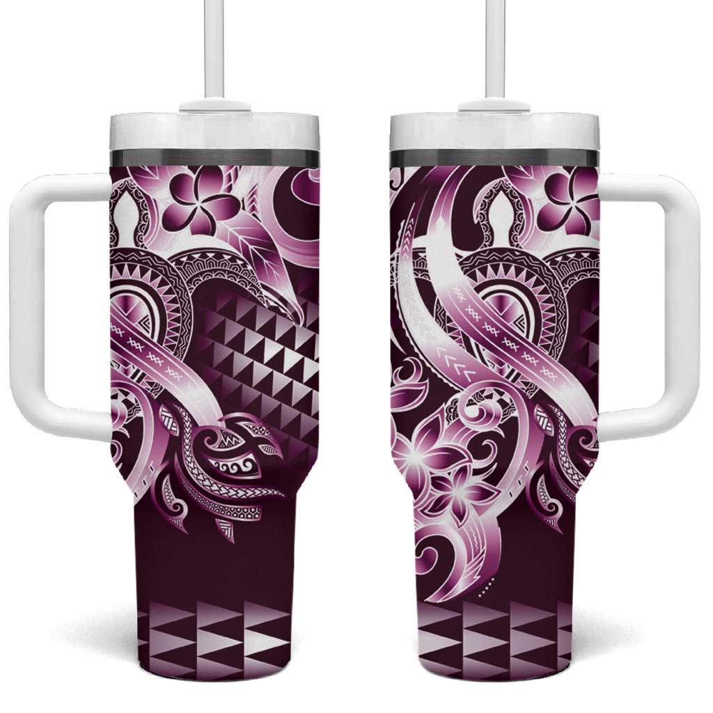 Aloha Pink Tribal Honu Tattoo Tumbler With Handle