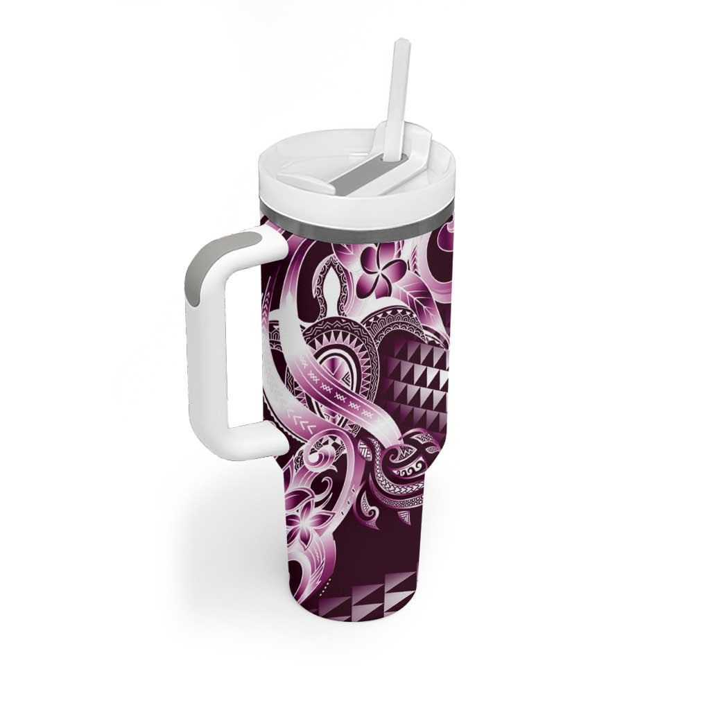 Aloha Pink Tribal Honu Tattoo Tumbler With Handle