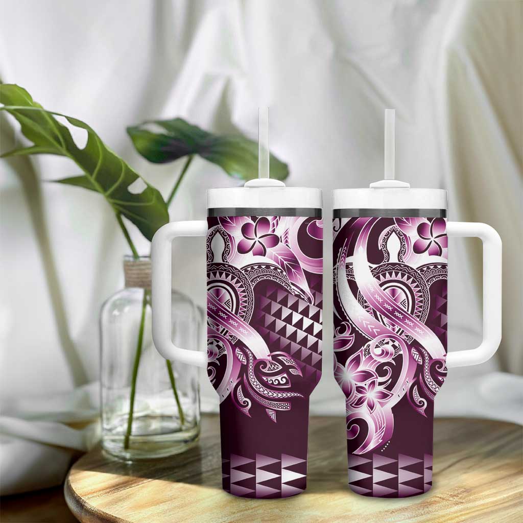 Aloha Pink Tribal Honu Tattoo Tumbler With Handle