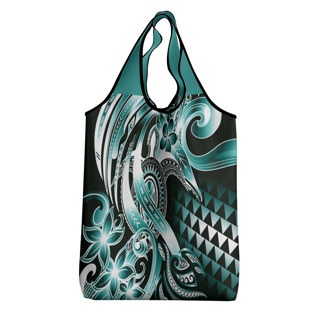 Aloha Turquoise Tribal Honu Tattoo Grocery Bag