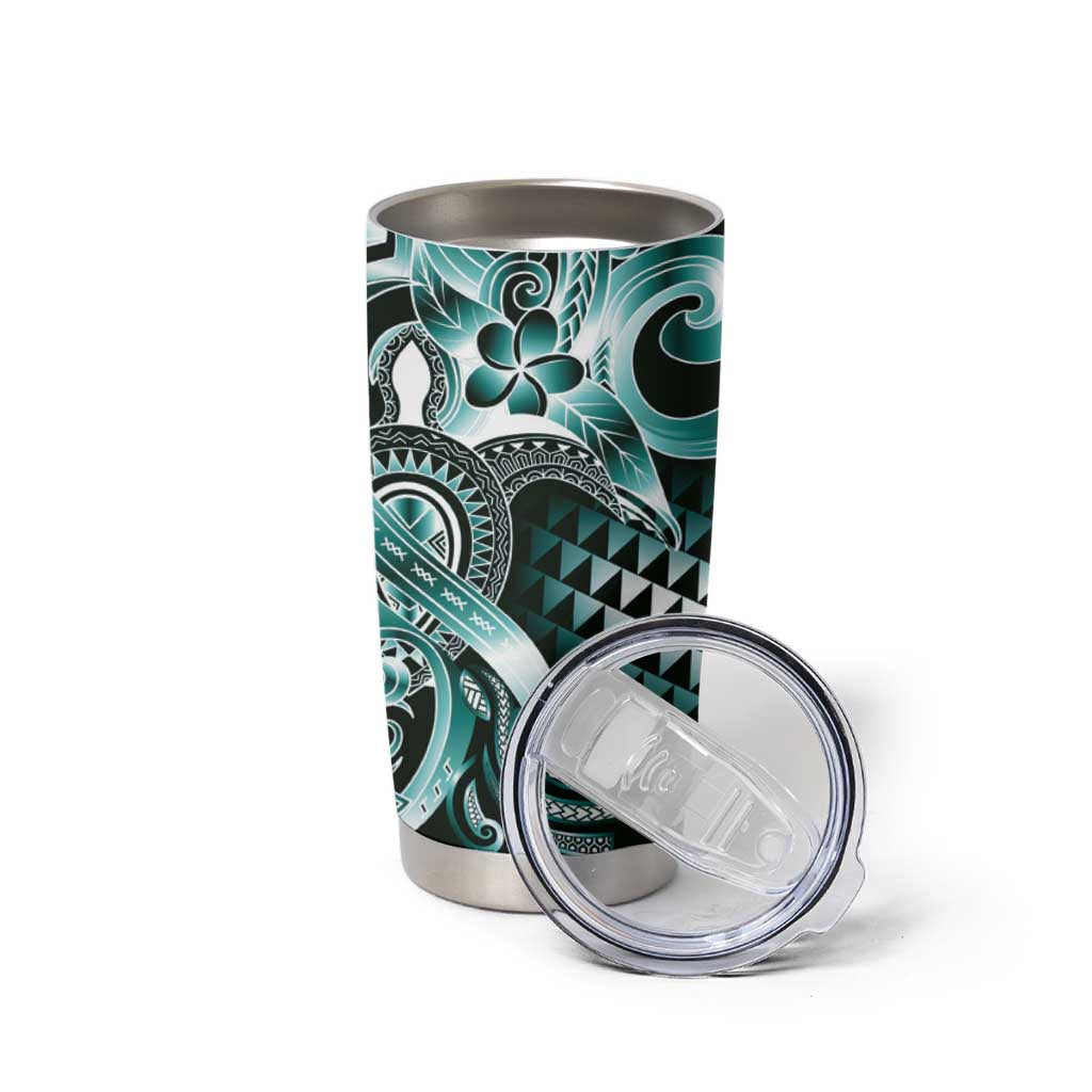 Aloha Turquoise Tribal Honu Tattoo Tumbler Cup
