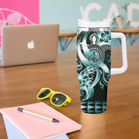 Aloha Turquoise Tribal Honu Tattoo Tumbler With Handle