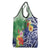 Personalised Pohnpei States Humpback Whale Grocery Bag Polynesian Tropical Flowers