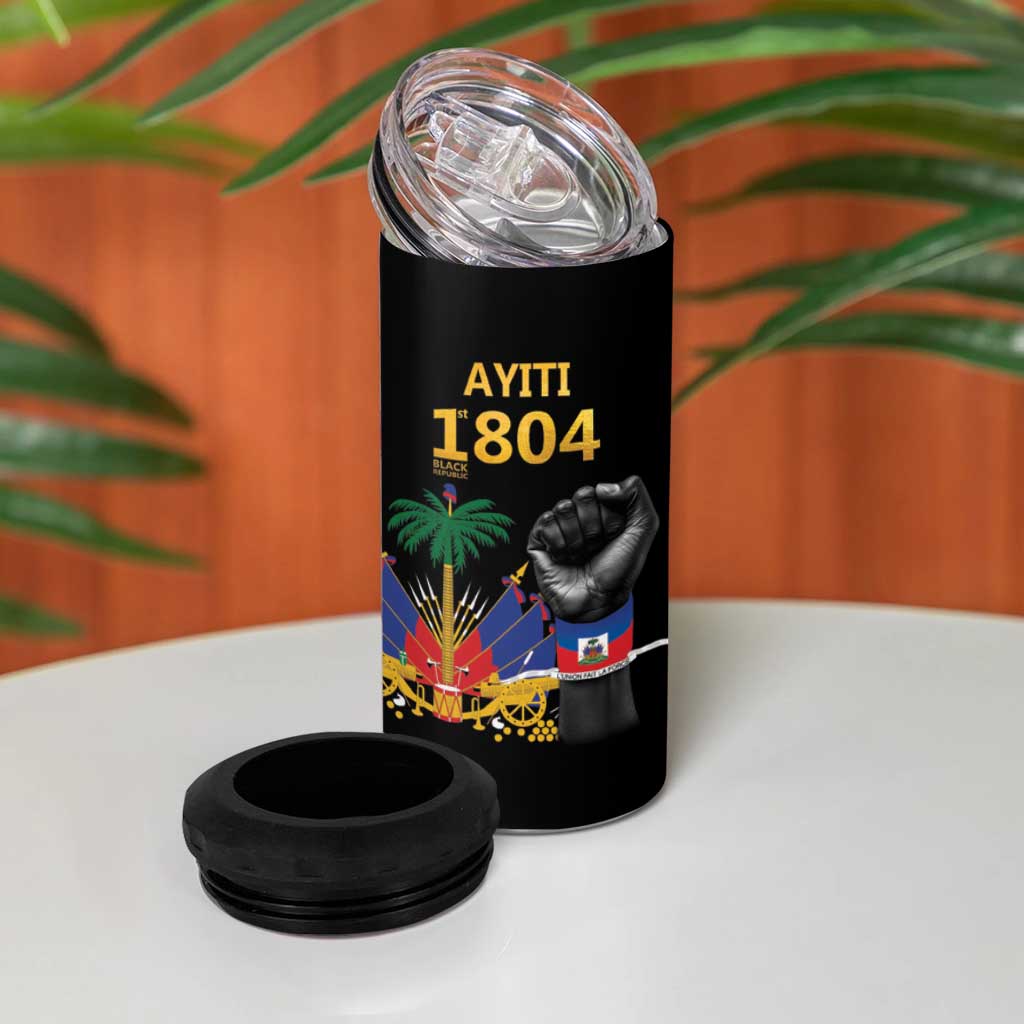 Haiti Independence Day 4 in 1 Can Cooler Tumbler The First Black Republic Since 1804