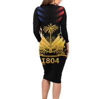 Haiti Independence Day Family Matching Long Sleeve Bodycon Dress and Hawaiian Shirt The First Black Republic Since 1804