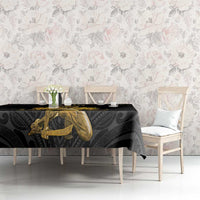 Haitian Negre Marron 1804 Tablecloth Black Polynesian Pattern
