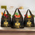 Haitian Negre Marron 1804 Grocery Bag Gold Polynesian Pattern