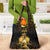 Haitian Negre Marron 1804 Grocery Bag Gold Polynesian Pattern