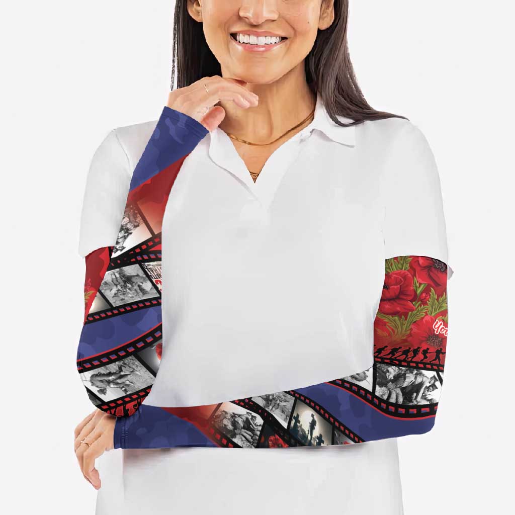 Personalised ANZAC Spirit 1915-2026 Filmstrip Tribute Arm Sleeves Lest We Forget 25 April