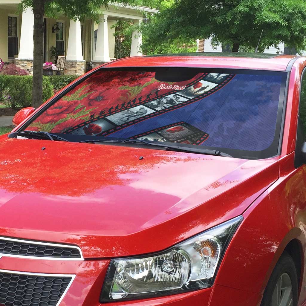Personalised ANZAC Spirit 1915-2026 Filmstrip Tribute Auto Sun Shade Lest We Forget 25 April