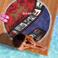 Personalised ANZAC Spirit 1915-2026 Filmstrip Tribute Beach Blanket Lest We Forget 25 April LT9 - Polynesian Pride
