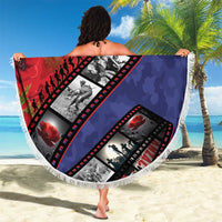 Personalised ANZAC Spirit 1915-2026 Filmstrip Tribute Beach Blanket Lest We Forget 25 April LT9 - Polynesian Pride