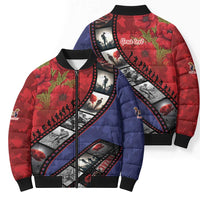 Personalised ANZAC Spirit 1915-2026 Filmstrip Tribute Bomber Puffer Jacket Lest We Forget 25 April LT9 - Polynesian Pride