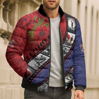 Personalised ANZAC Spirit 1915-2026 Filmstrip Tribute Bomber Puffer Jacket Lest We Forget 25 April LT9 - Polynesian Pride