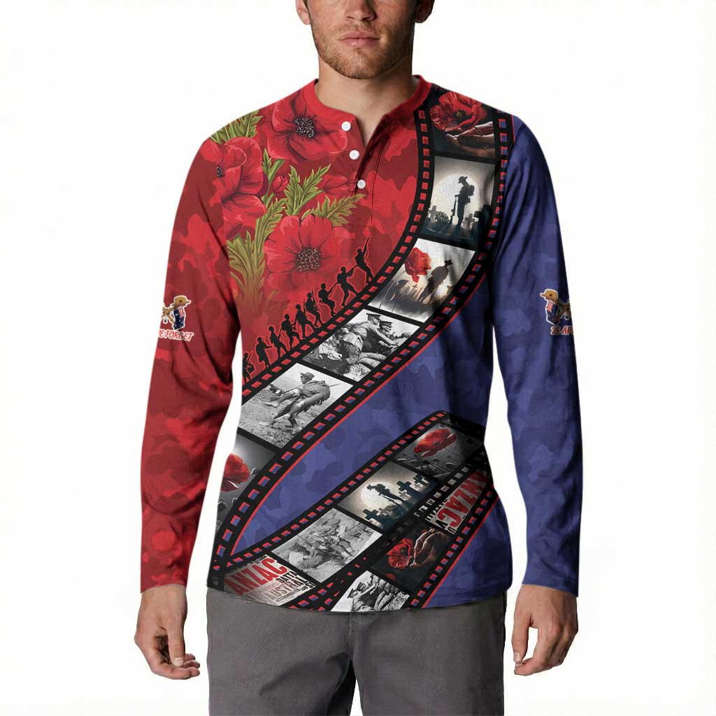 Personalised ANZAC Spirit 1915-2026 Filmstrip Tribute Button Sweatshirt Lest We Forget 25 April