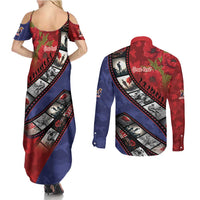Personalised ANZAC Spirit 1915-2026 Filmstrip Tribute Couples Matching Summer Maxi Dress and Long Sleeve Button Shirt Lest We Forget 25 April