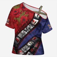 Personalised ANZAC Spirit 1915-2026 Filmstrip Tribute Cross Shoulder Shirt Lest We Forget 25 April