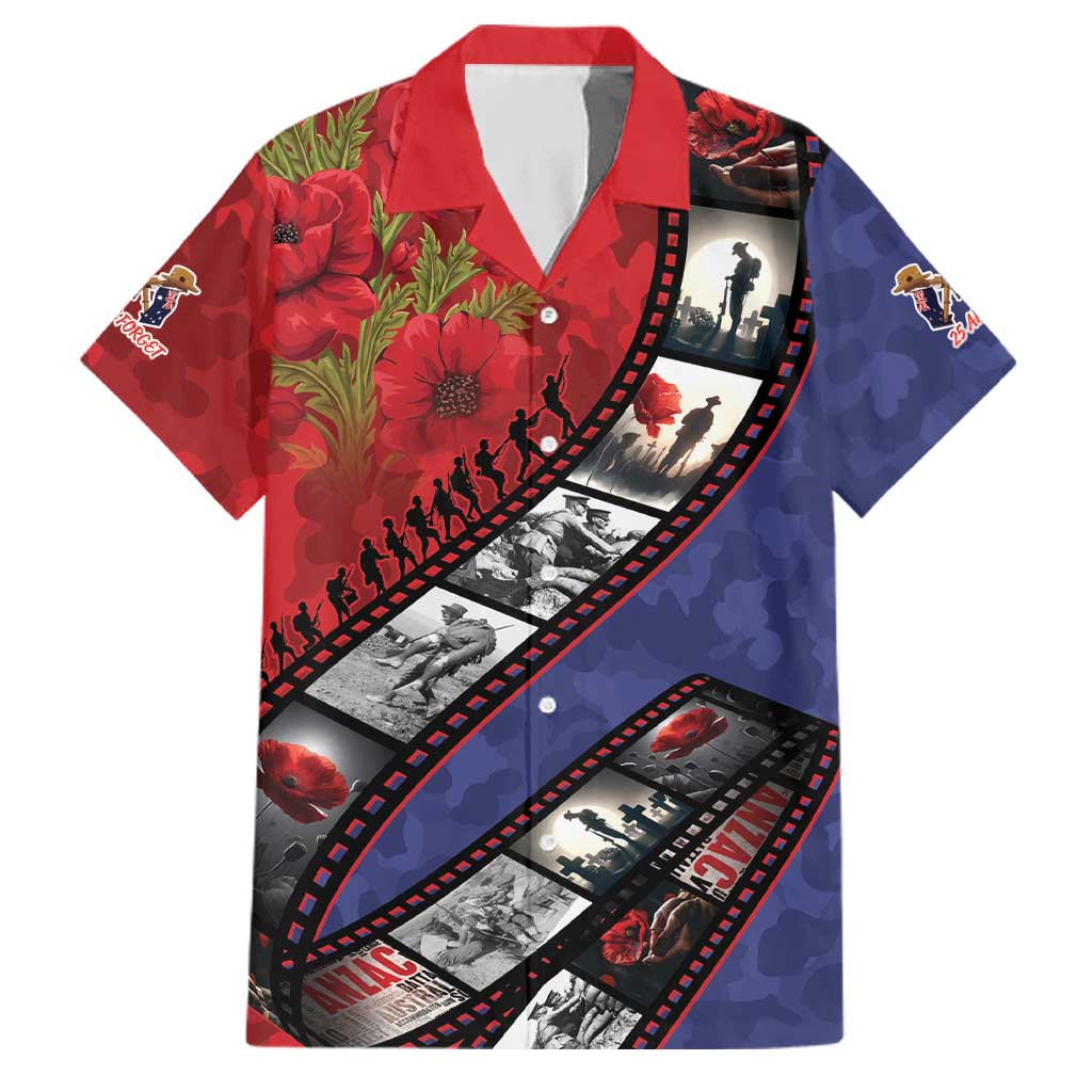 Personalised ANZAC Spirit 1915-2026 Filmstrip Tribute Family Matching Off Shoulder Maxi Dress and Hawaiian Shirt Lest We Forget 25 April